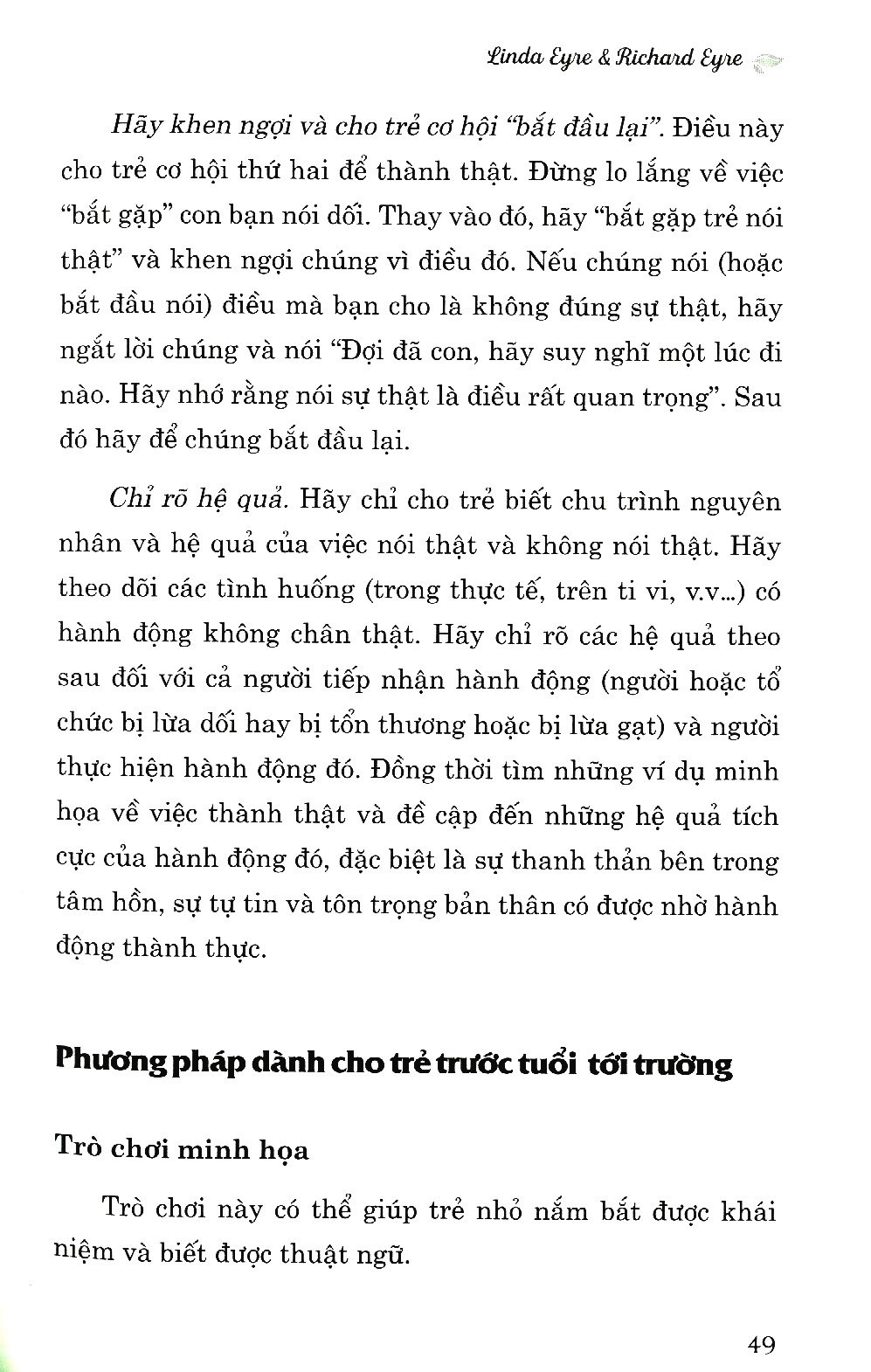 hạt giống tốt lành để con trưởng thành