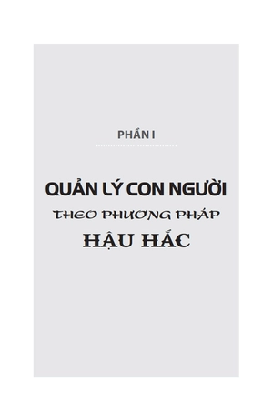 hậu hắc học - thuật quản người (tái bản)