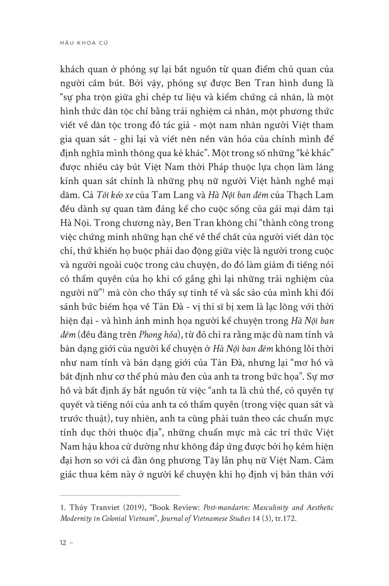 Hau Khoa Cu - Nam Tinh Va Tham My Hien Dai O Viet Nam Thoi Thuoc Dia