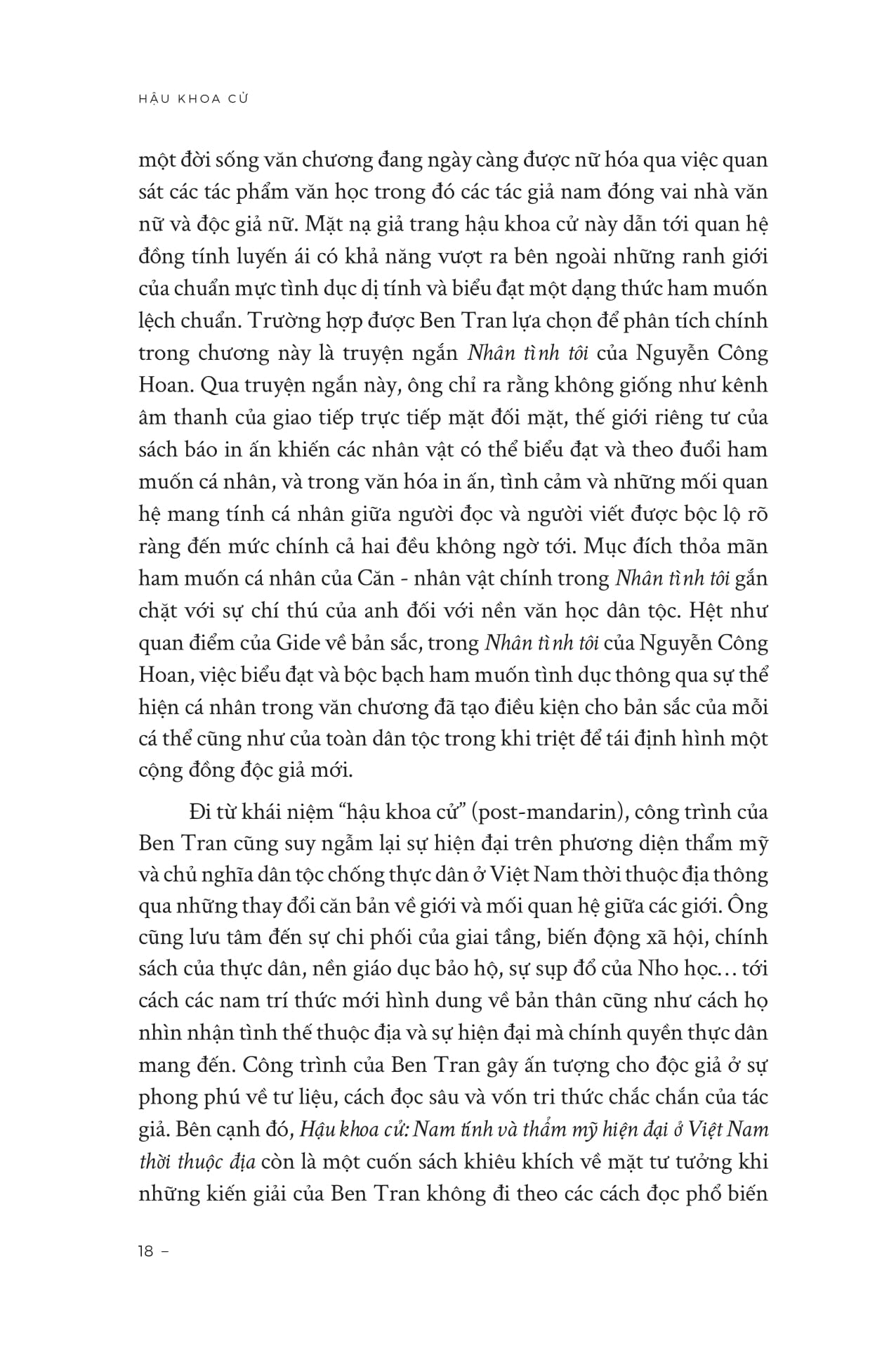 Hau Khoa Cu - Nam Tinh Va Tham My Hien Dai O Viet Nam Thoi Thuoc Dia