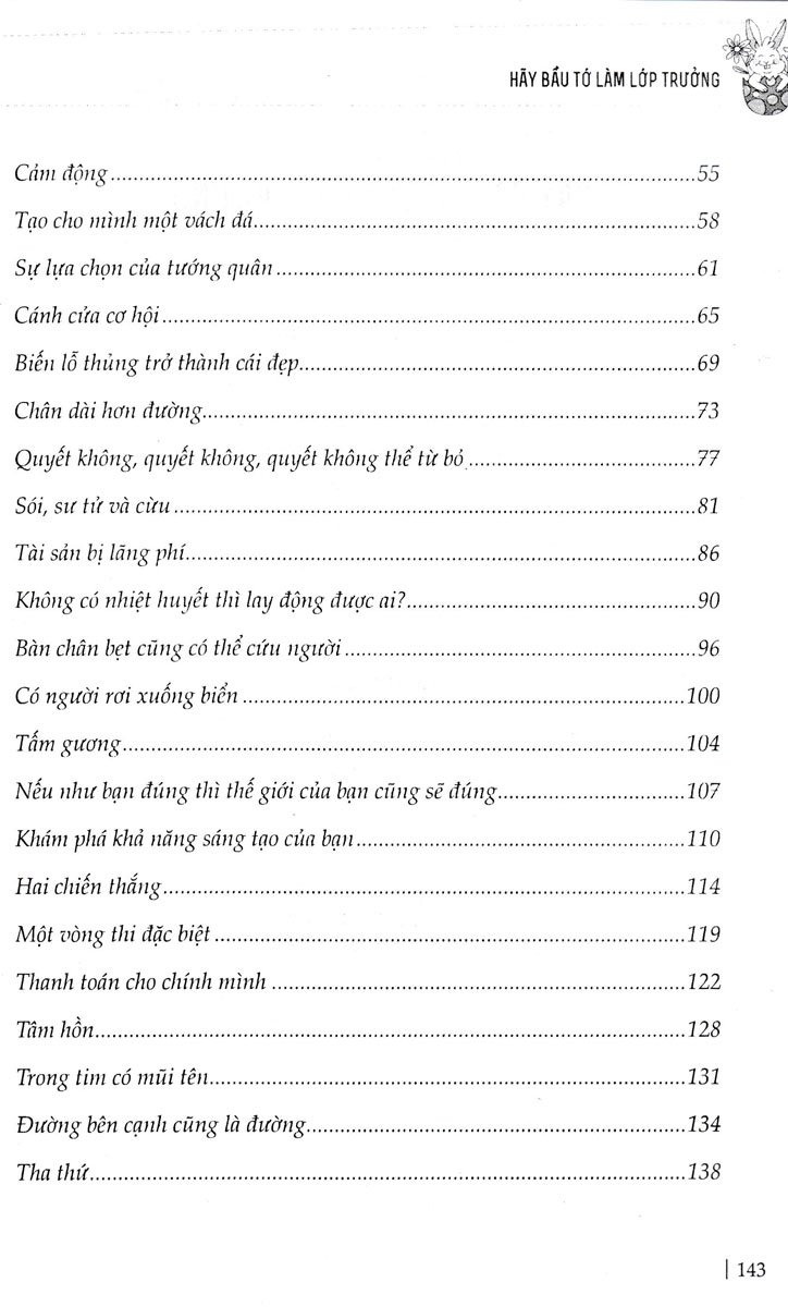 hãy bầu tớ làm lớp trưởng - những câu chuyện bồi dưỡng năng lực lãnh đạo