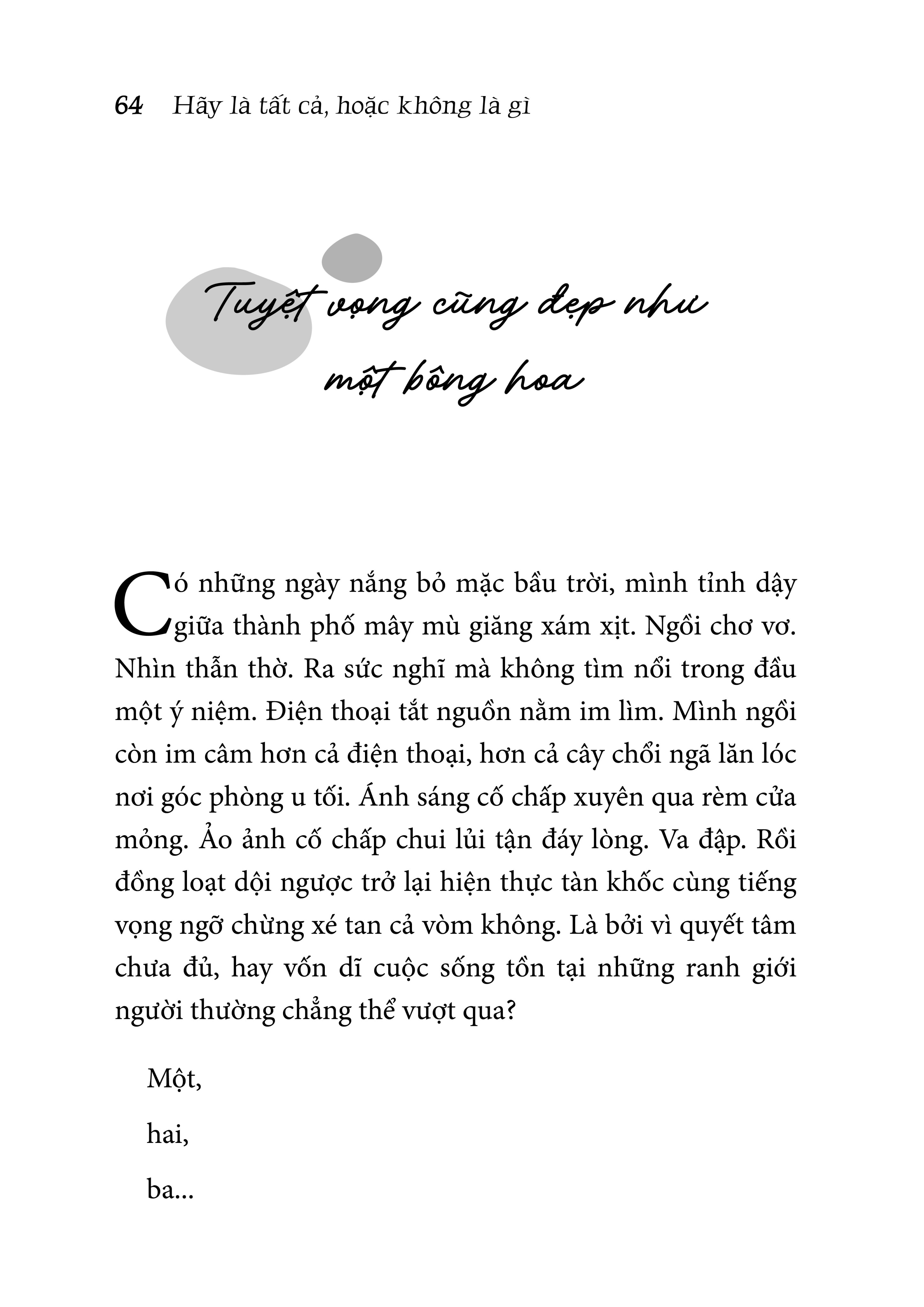 hãy là tất cả, hoặc không là gì