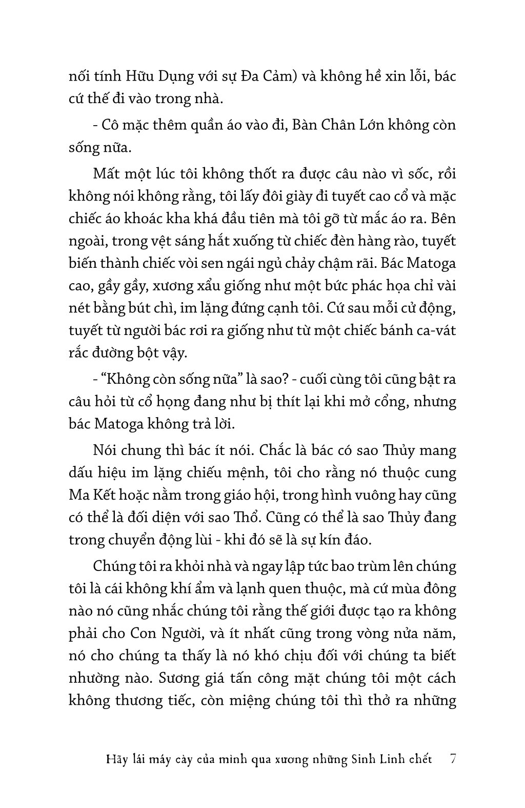 Hãy Lái Máy Cày Của Mình Qua Xương Những Sinh Linh Chết