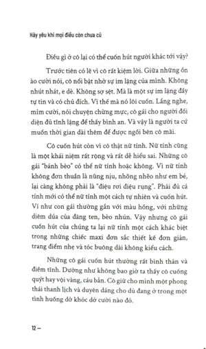 hãy yêu khi mọi điều còn chưa cũ