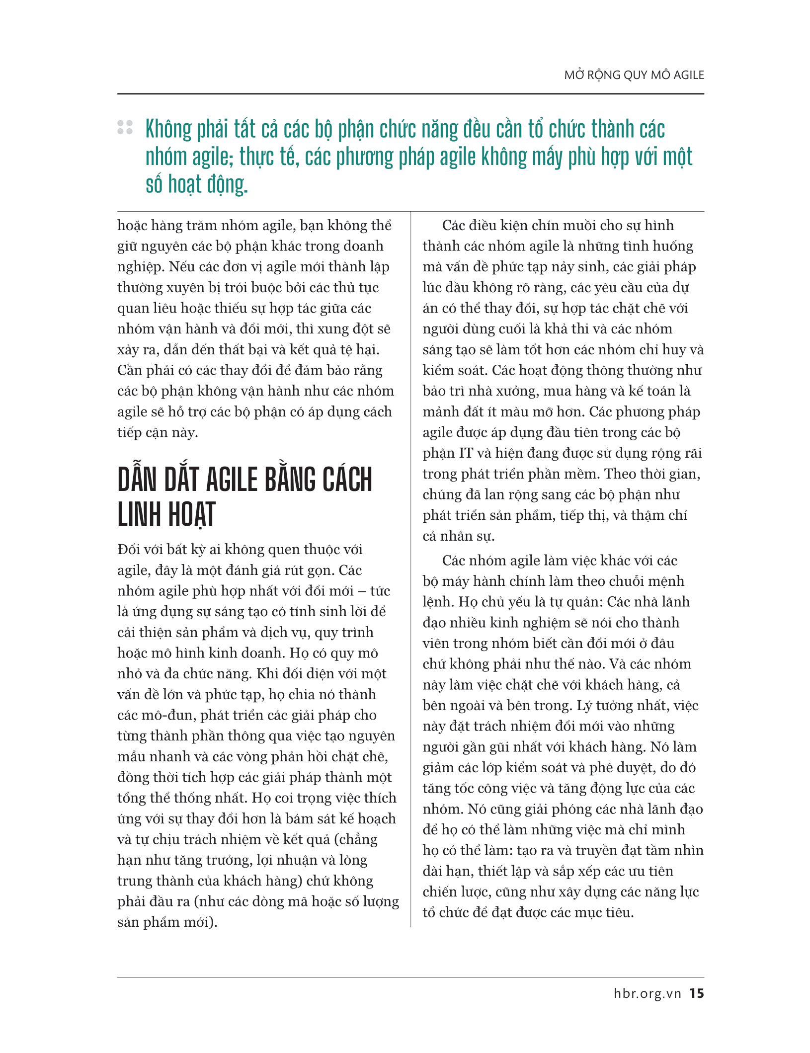 hbr - agile - tư duy linh hoạt, thích ứng nhanh chóng