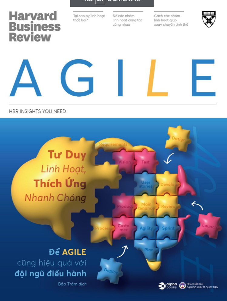 hbr - agile - tư duy linh hoạt, thích ứng nhanh chóng