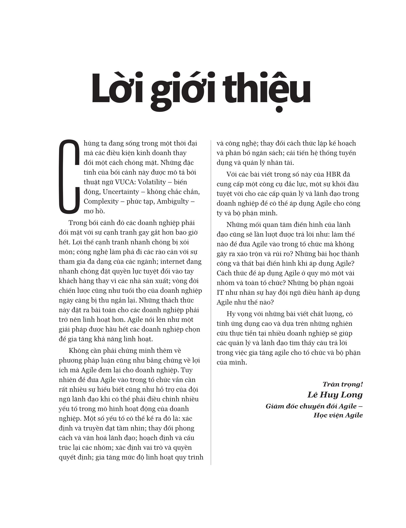 hbr - agile - tư duy linh hoạt, thích ứng nhanh chóng