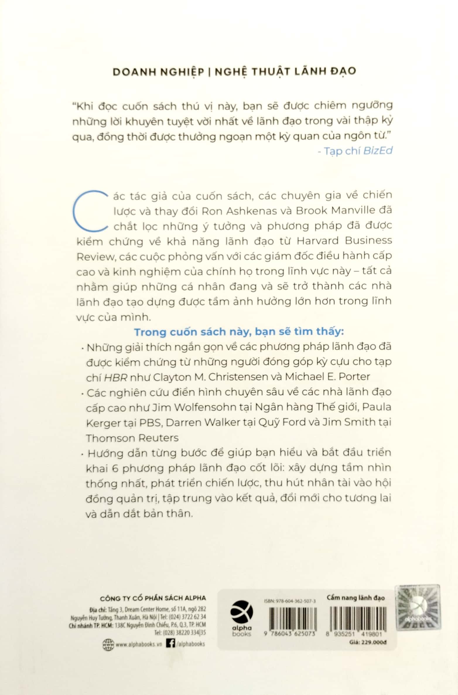 hbr - cẩm nang lãnh đạo