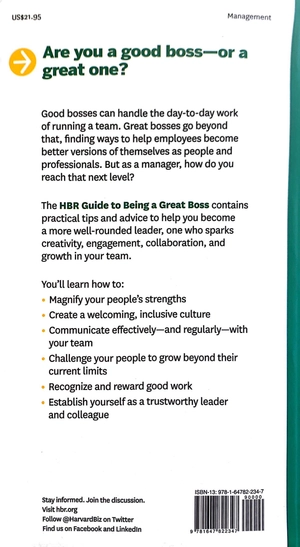 hbr guide to being a great boss