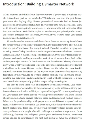 hbr guide to smarter networking (hbr guide series)