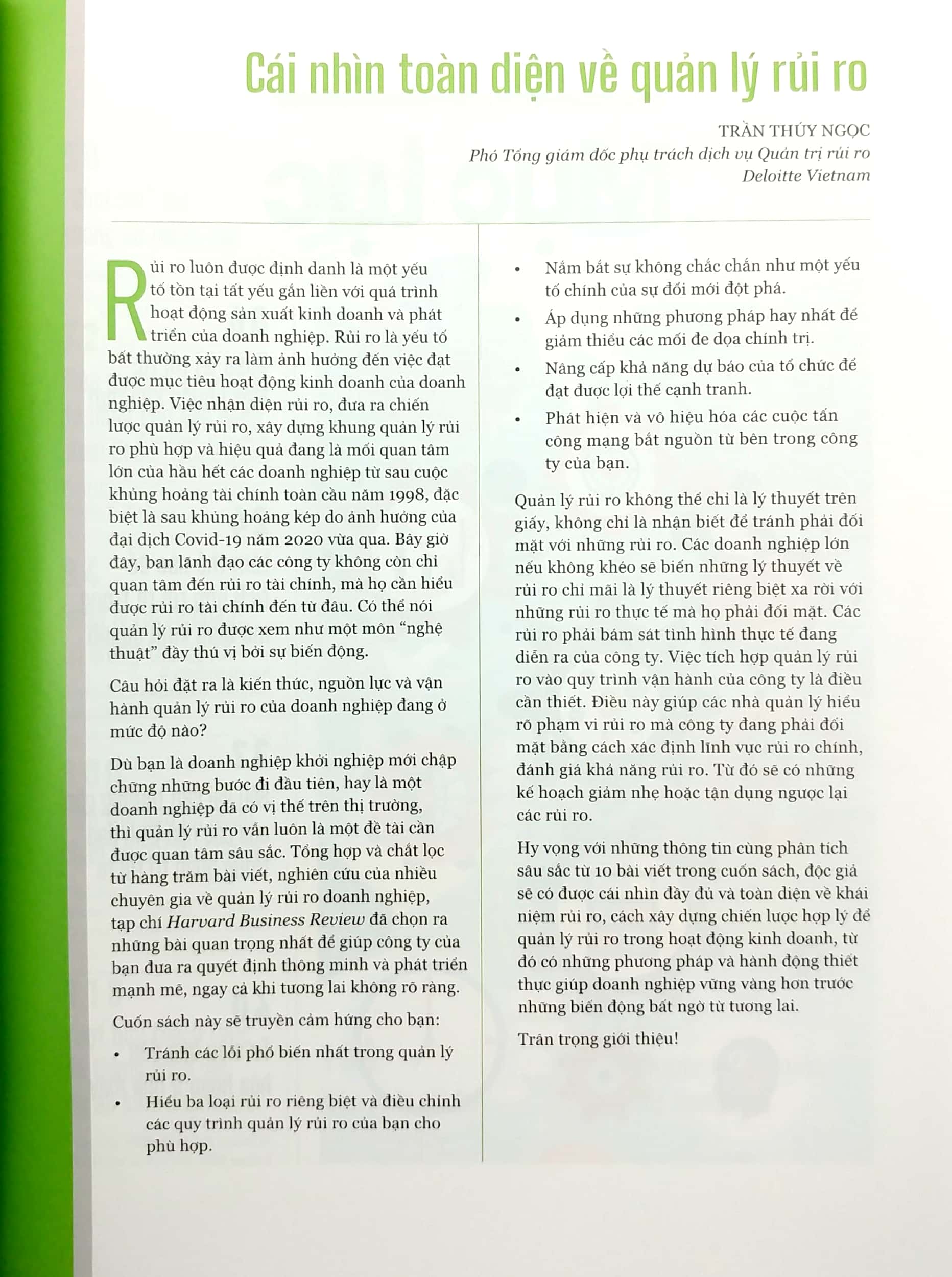 hbr onpoint 2021: quản lý rủi ro (tái bản 2022)