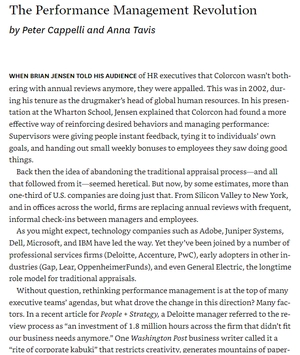 hbr's 10 must reads: on performance management