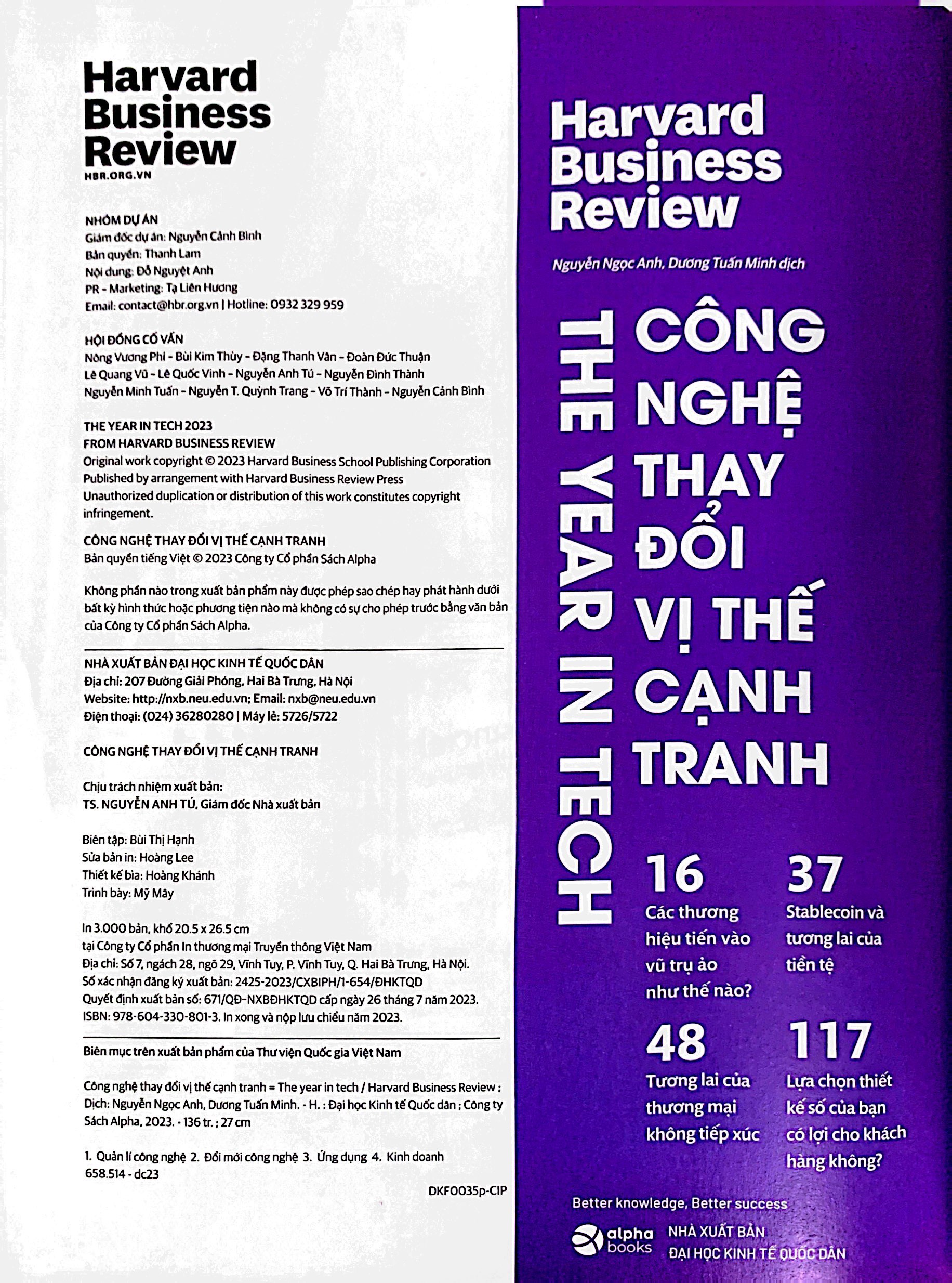 hbr - the year in tech - công nghệ thay đổi vị thế cạnh tranh