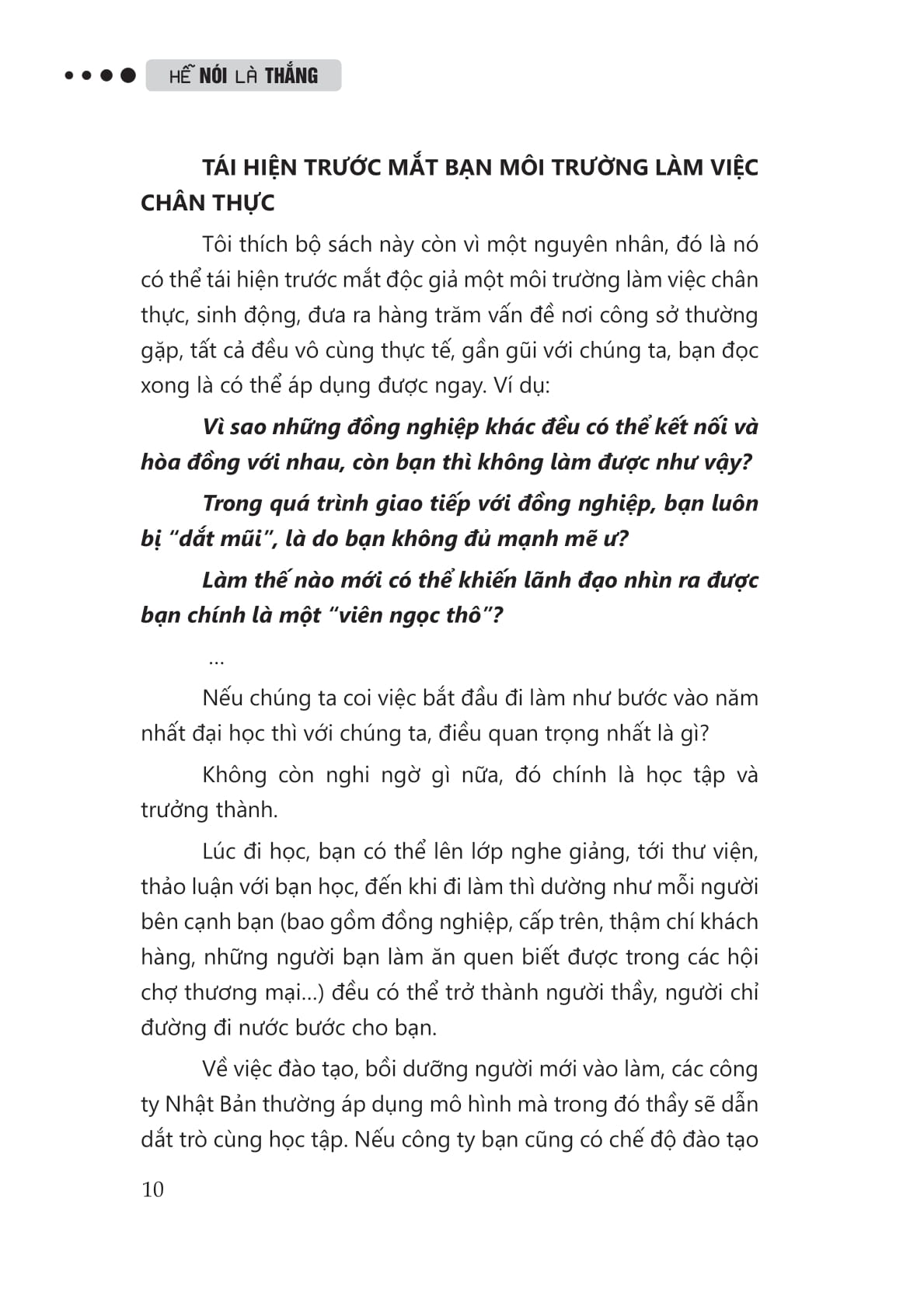 hễ nói là thắng