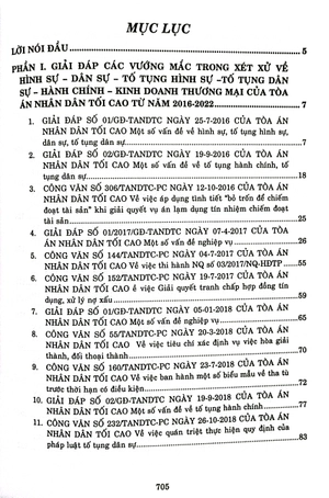 hệ thống án lệ và các giải đáp vướng mắc trong nghiệp vụ xét xử của tòa án nhân dân tối cao từ năm 2016 đến nay
