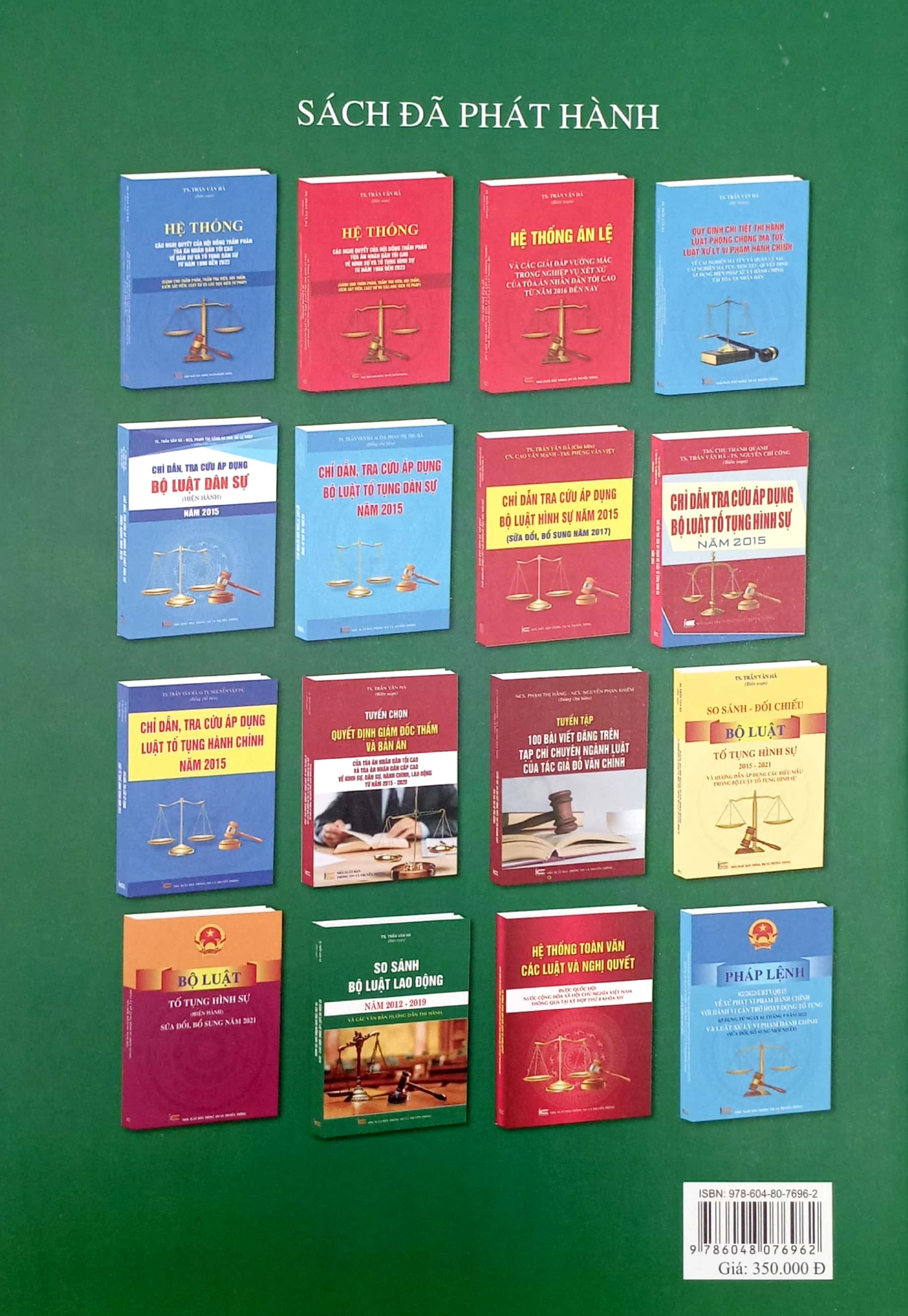 hệ thống các nghị quyết của hội đồng thẩm phán tòa án nhân dân tối cao về hành chính, kinh tế-thương mại và hôn nhân gia đình từ năm 2000 đến 2023 (dành cho phẩm phán, thẩm tra viên, hội thẩm, kiểm soát viên, luật sự và các học viên tư pháp)
