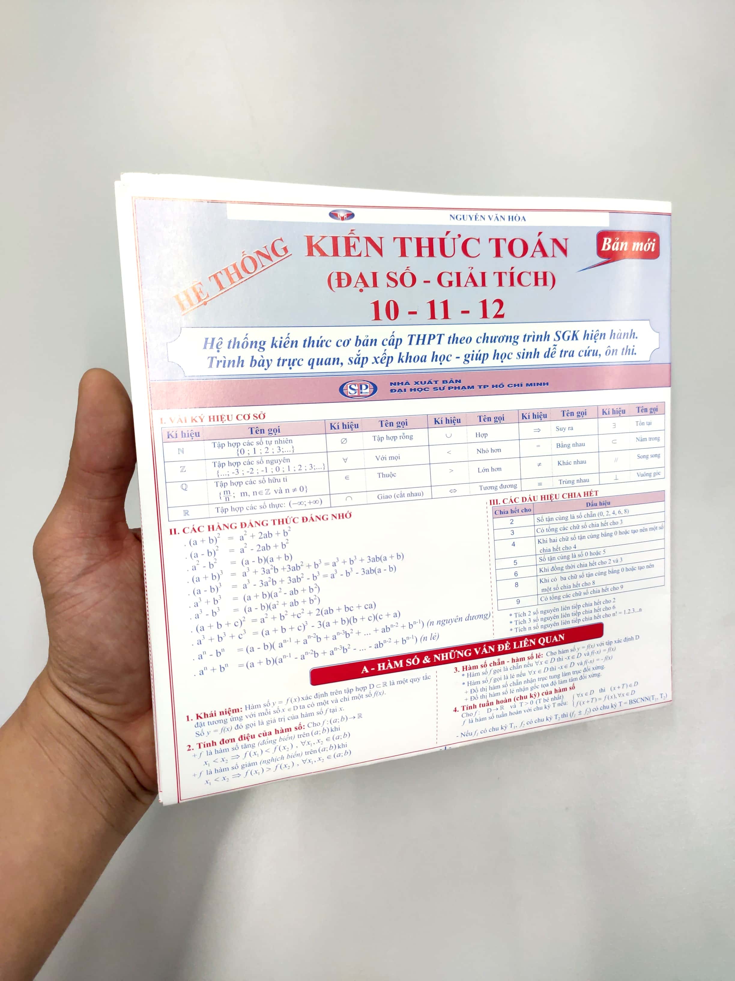 hệ thống kiến thức toán học (đại số - giải tích) 10-11-12