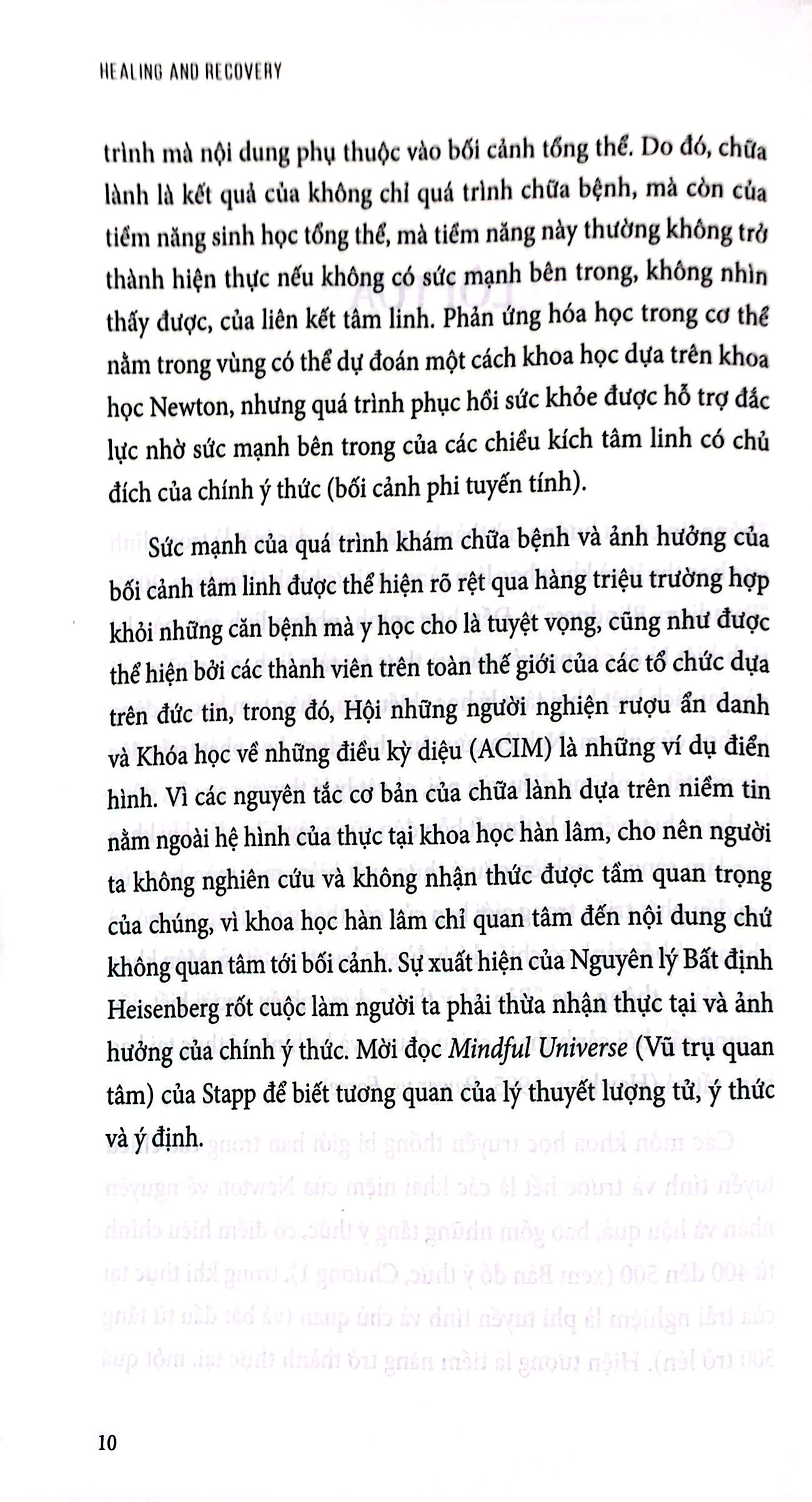 healing and recovery - chữa lành và phục hồi