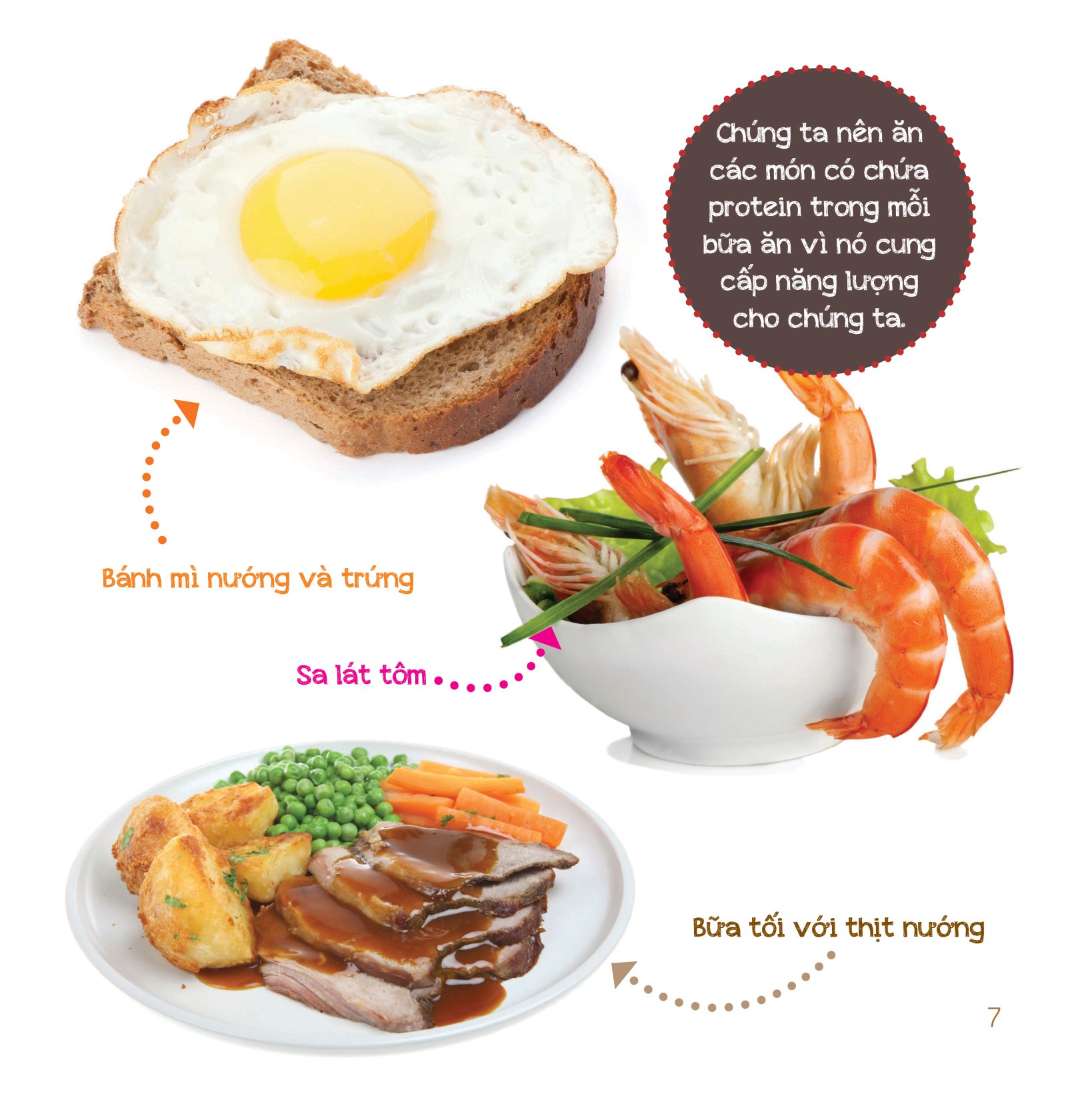 healthy eating - ăn uống lành mạnh - thịt và cá