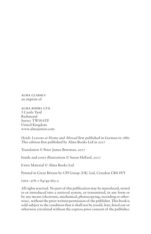 heidi: her early lessons and travels (alma junior classics)