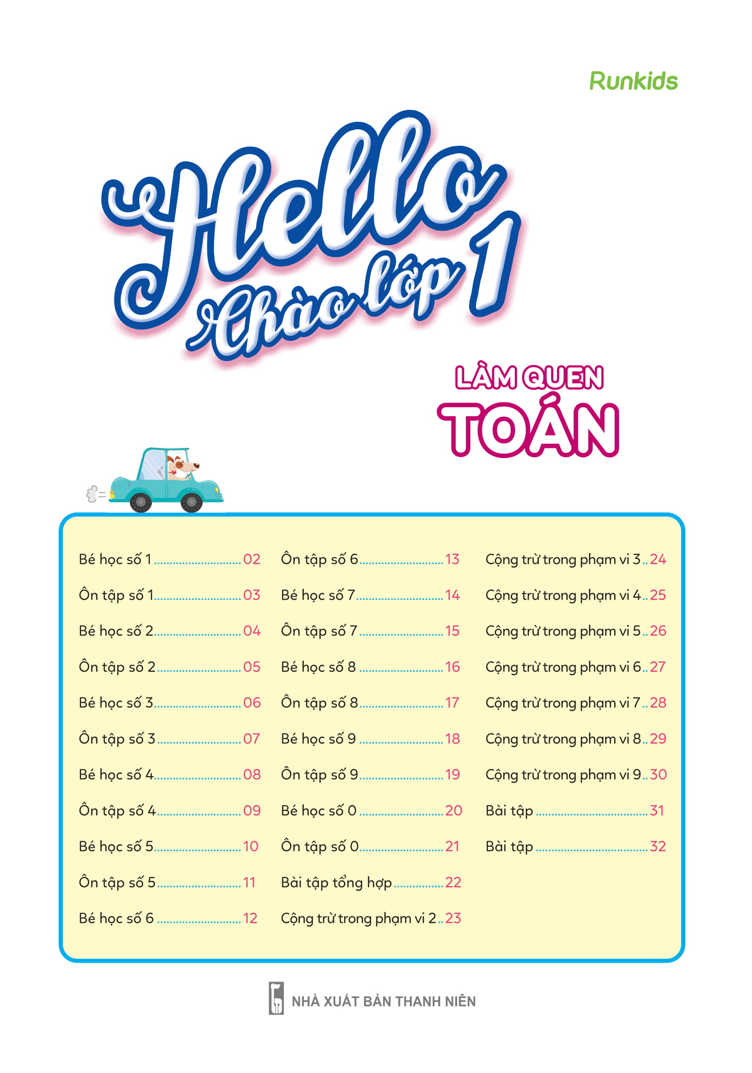 hello chào lớp 1 - làm quen toán