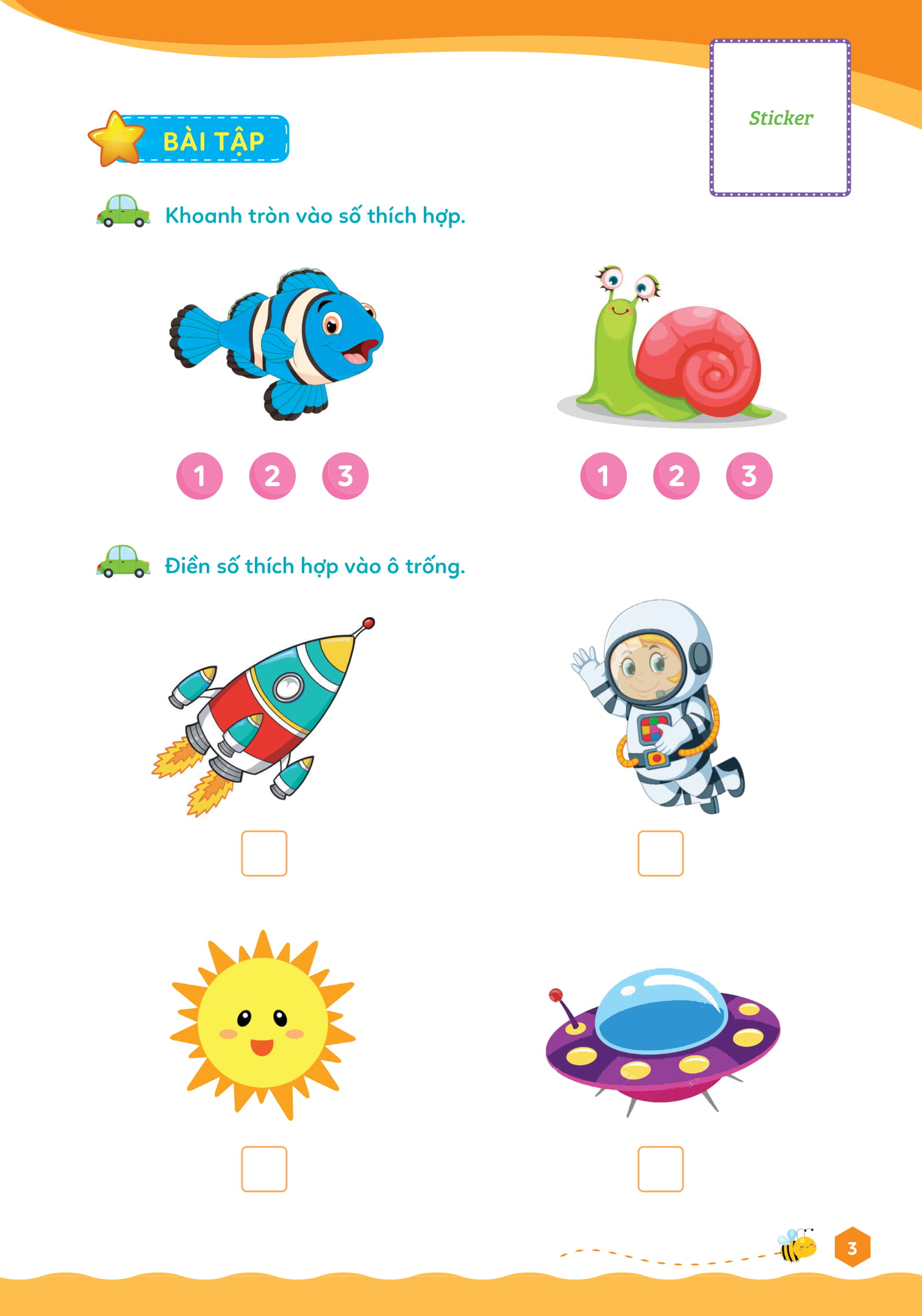 hello chào lớp 1 - làm quen toán