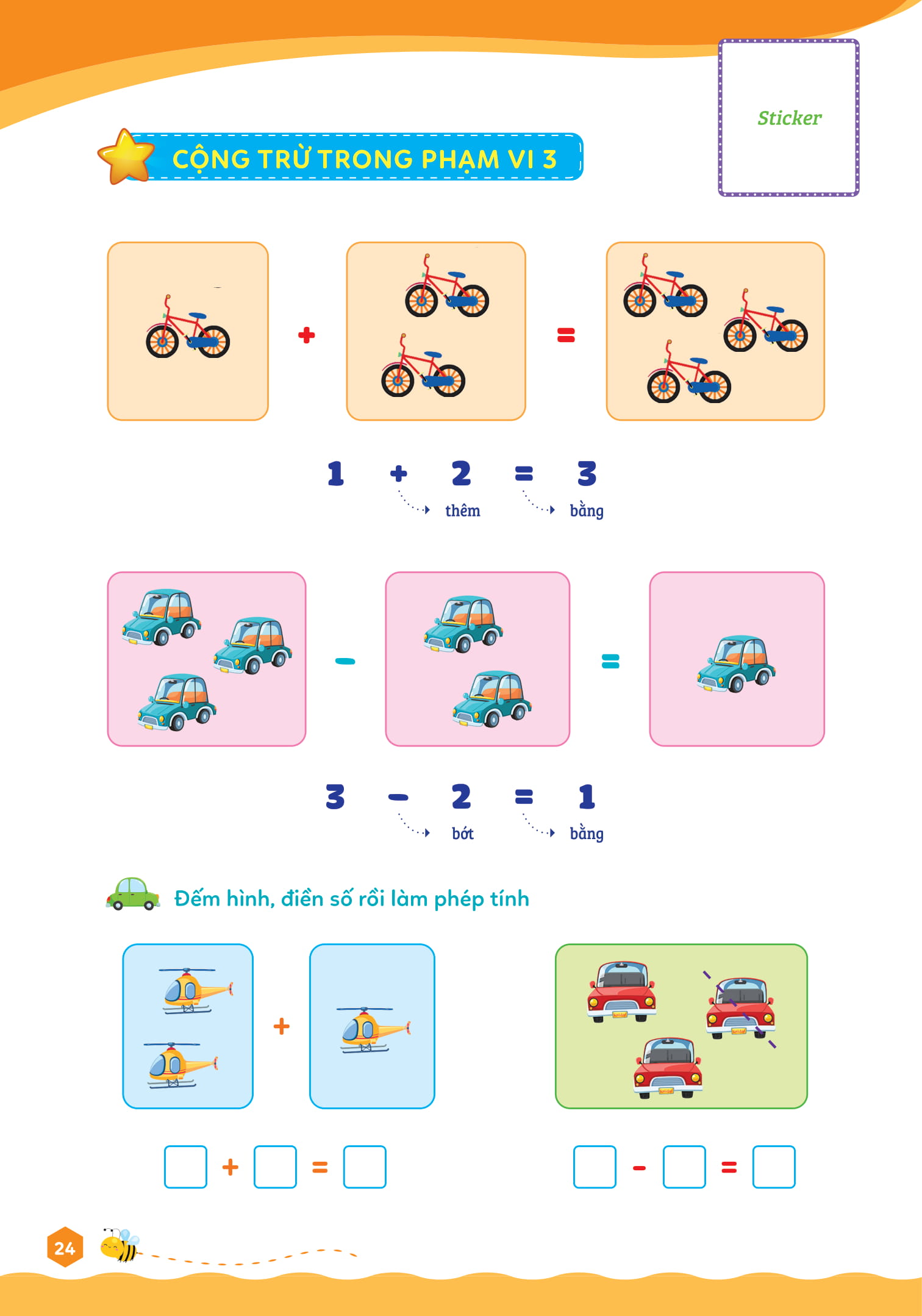 hello chào lớp 1 - làm quen toán