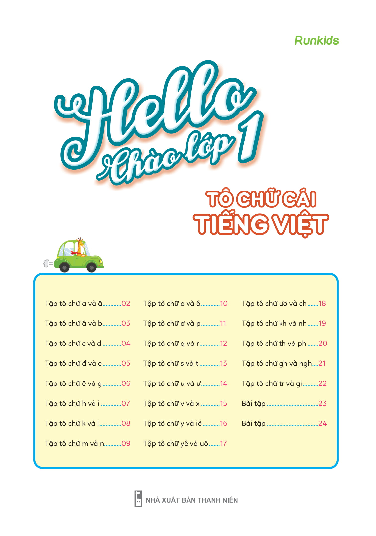 hello chào lớp 1 - tô chữ cái tiếng việt