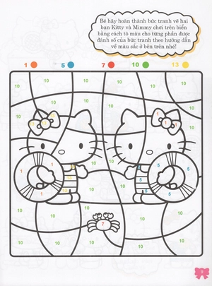 hello kitty - rèn luyện khả năng nhận biết (tô màu)