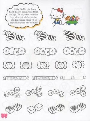 hello kitty - rèn luyện khả năng nhận biết (tô màu)