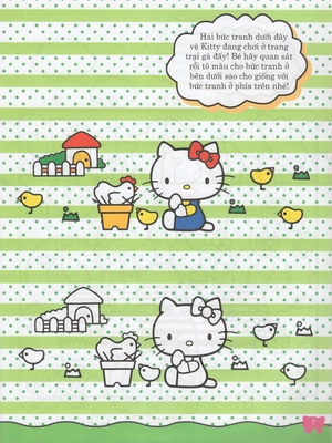 hello kitty - rèn luyện khả năng nhận biết (tô màu)