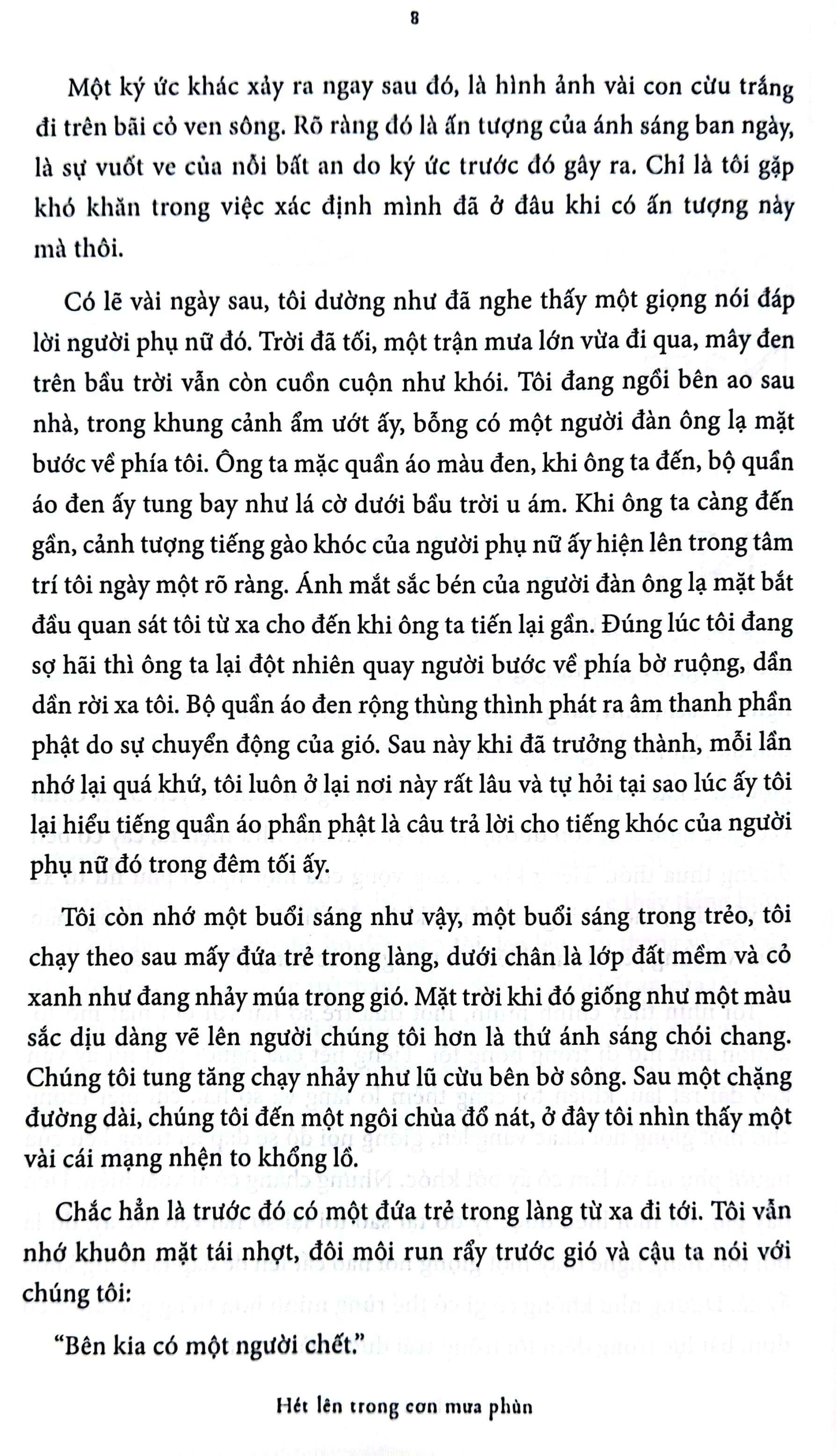 hét lên trong cơn mưa phùn