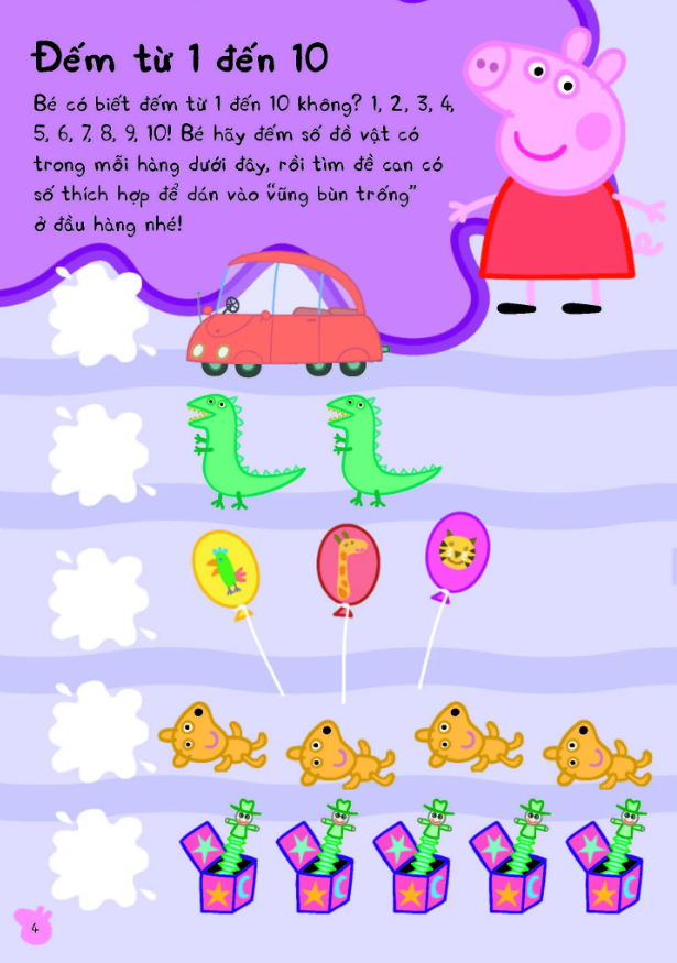 hí hoáy với peppa - bữa tiệc đề can