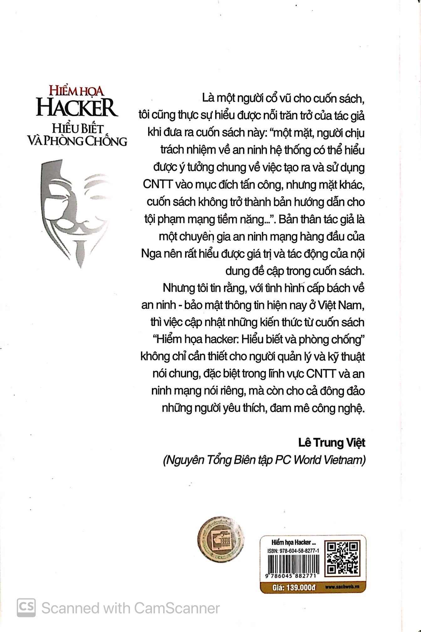 hiểm họa hacker hiểu biết và phòng chống (tái bản 2018)