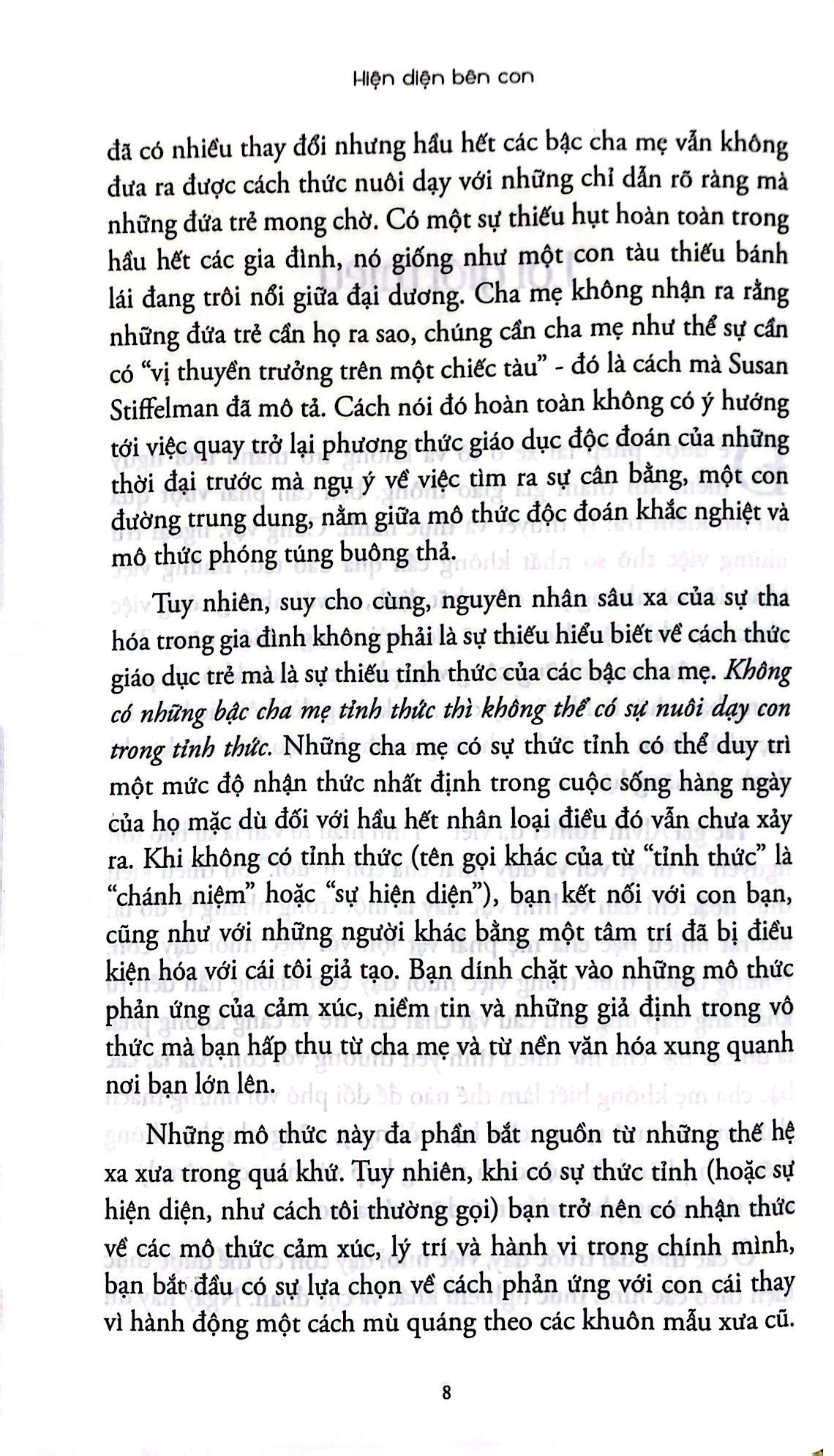 hiện diện bên con - ý nghĩa tối hậu của việc làm cha mẹ
