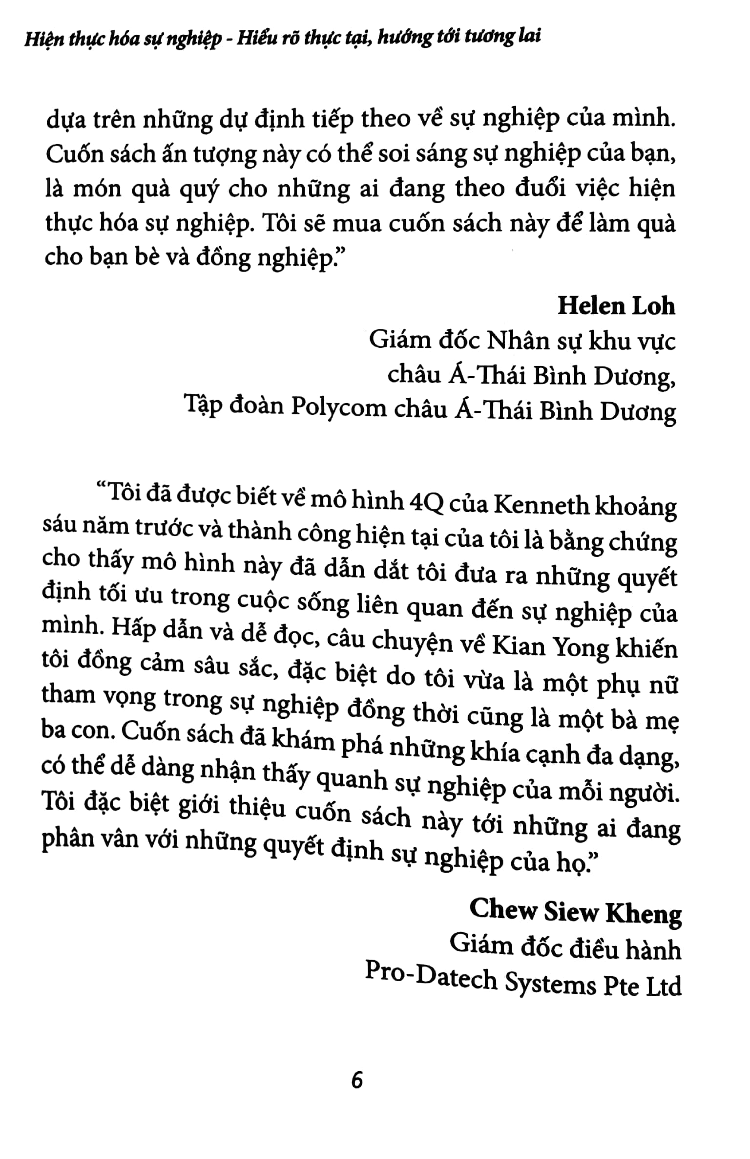 hiện thực hóa sự nghiệp