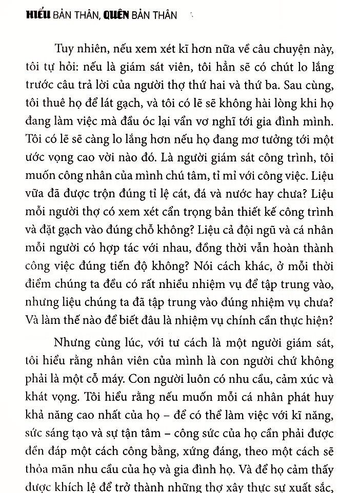 hiểu bản thân, quên bản thân