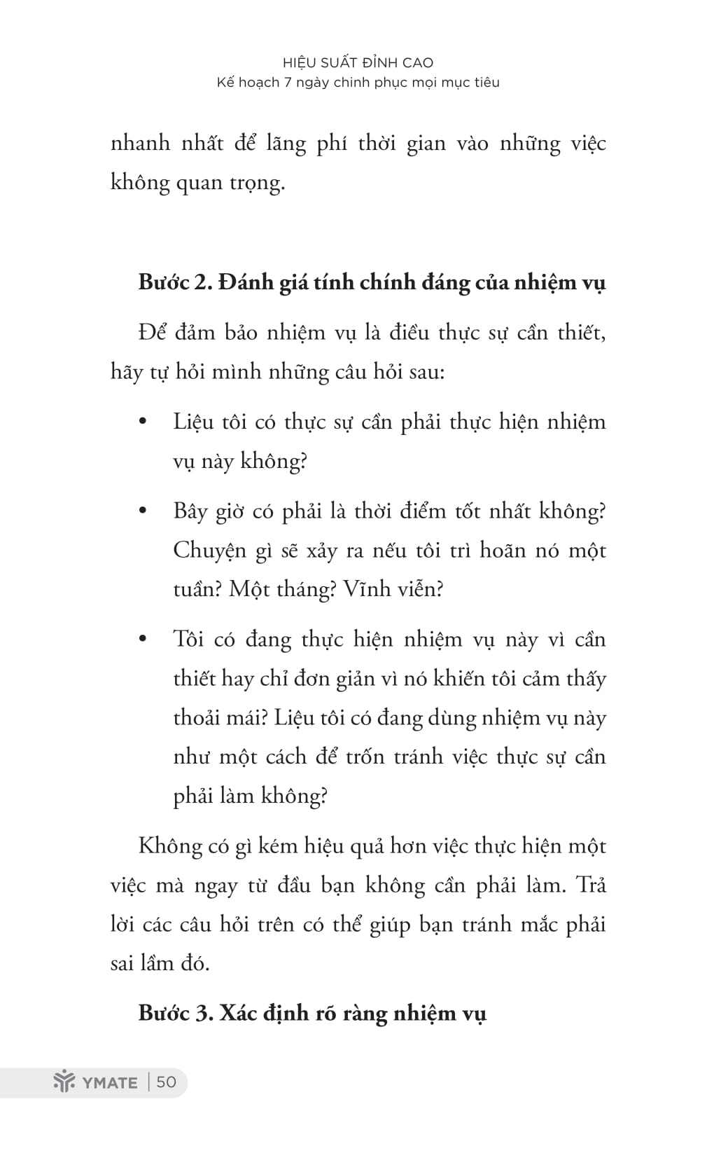 hiệu suất đỉnh cao - kế hoạch 7 ngày chinh phục mọi mục tiêu