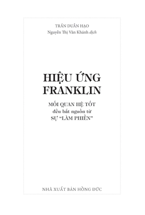 hiệu ứng franklin - mối quan hệ tốt đều bắt nguồn tự sự "làm phiền"