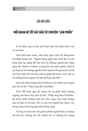 hiệu ứng franklin - mối quan hệ tốt đều bắt nguồn tự sự "làm phiền"