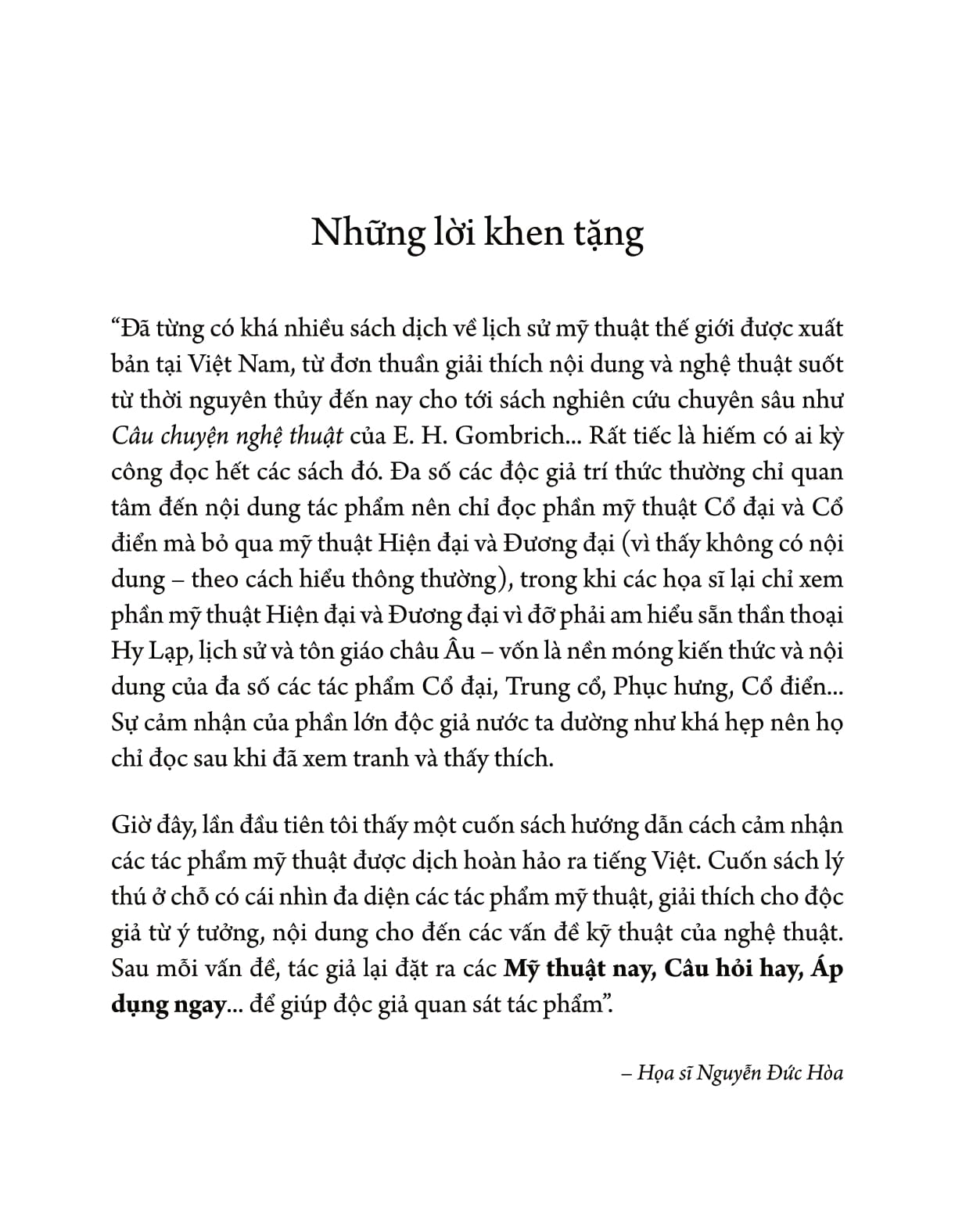hiểu và thưởng thức một tác phẩm mỹ thuật