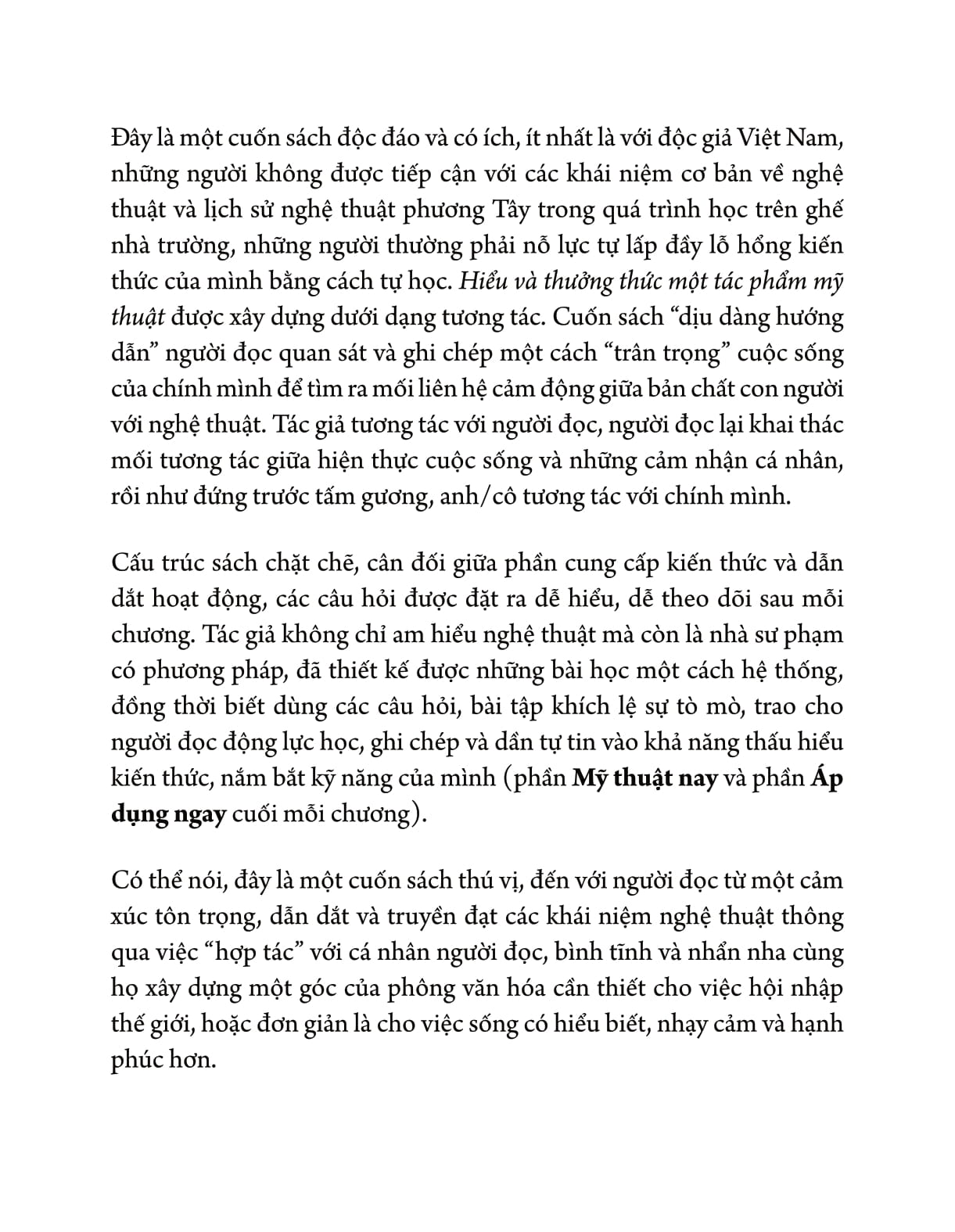 hiểu và thưởng thức một tác phẩm mỹ thuật