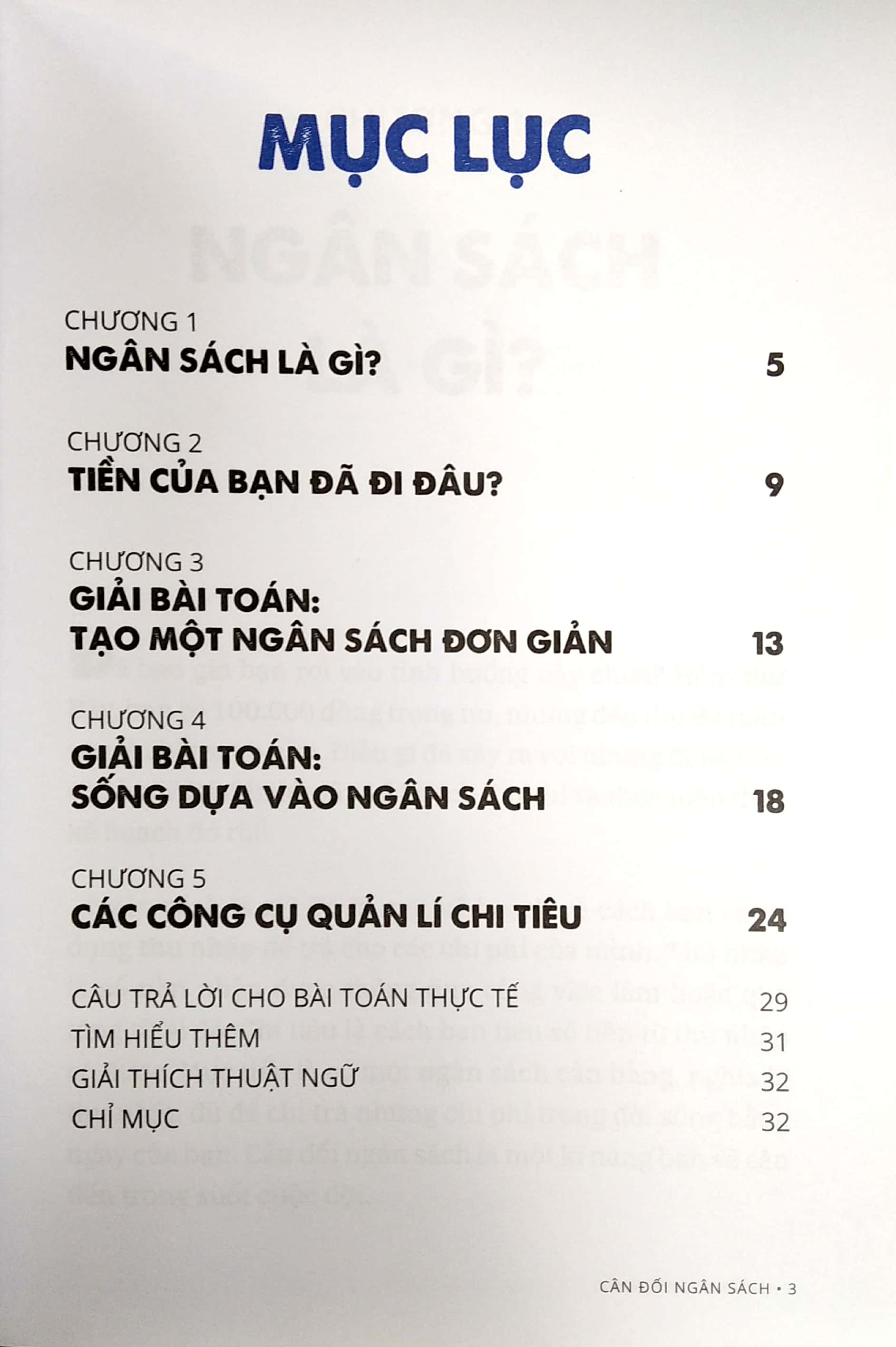 hiểu về tài chính, vững bước tương lai - cân đối ngân sách