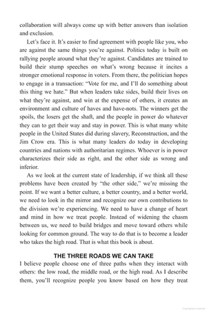 high road leadership