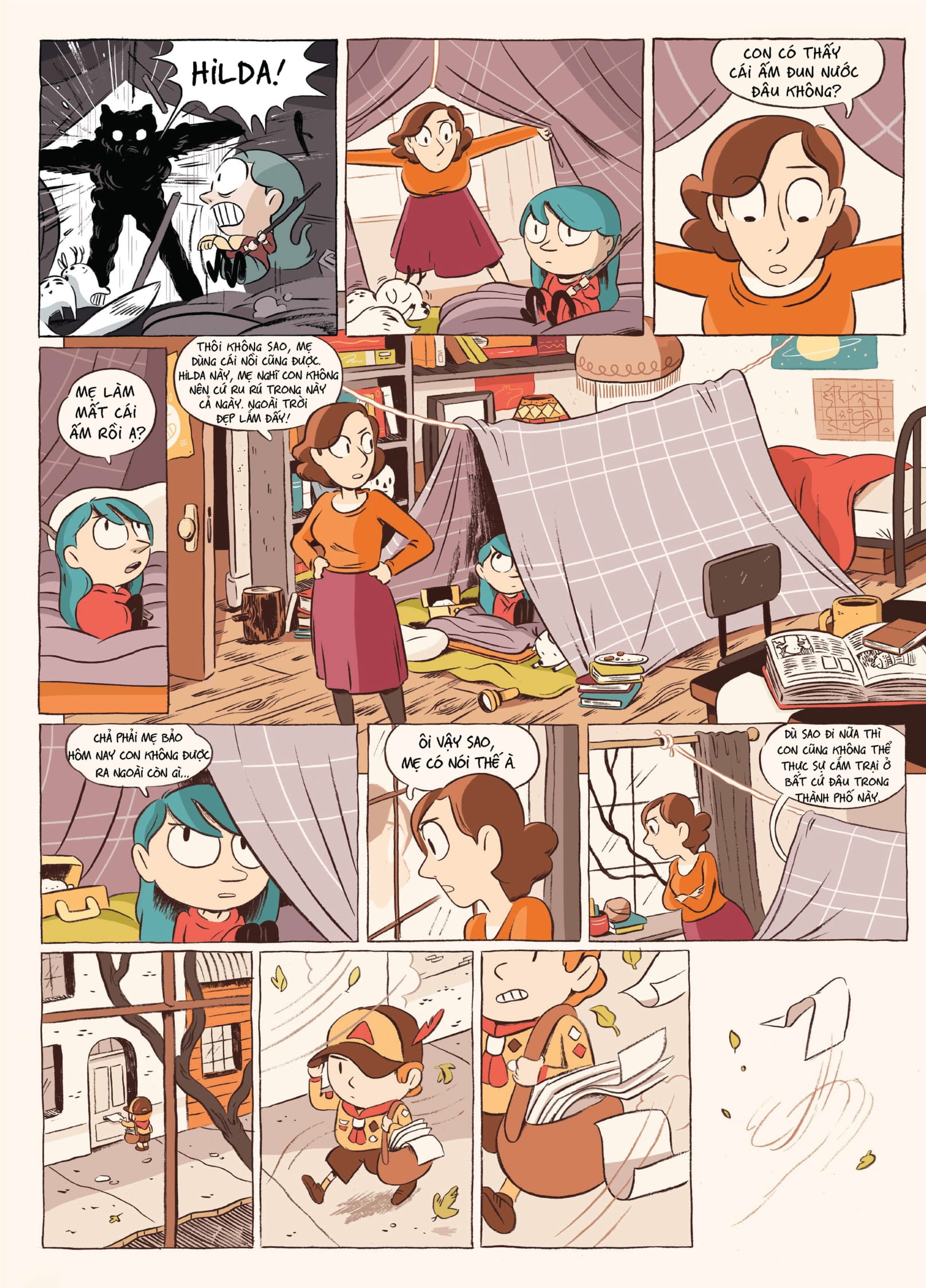 hilda và chó săn đen