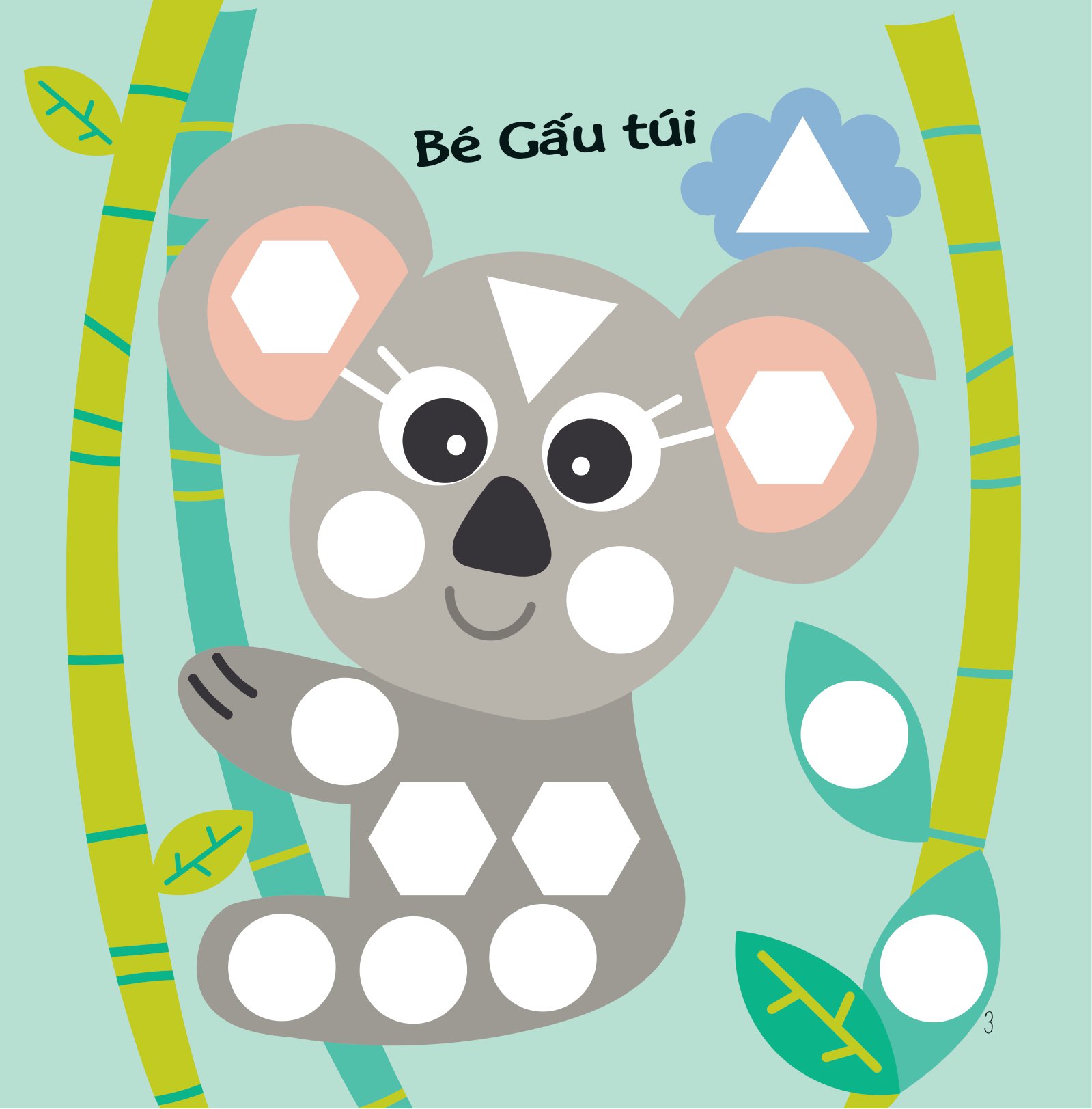 hình dán ngộ nghĩnh - phát triển khả năng quan sát - các em bé động vật