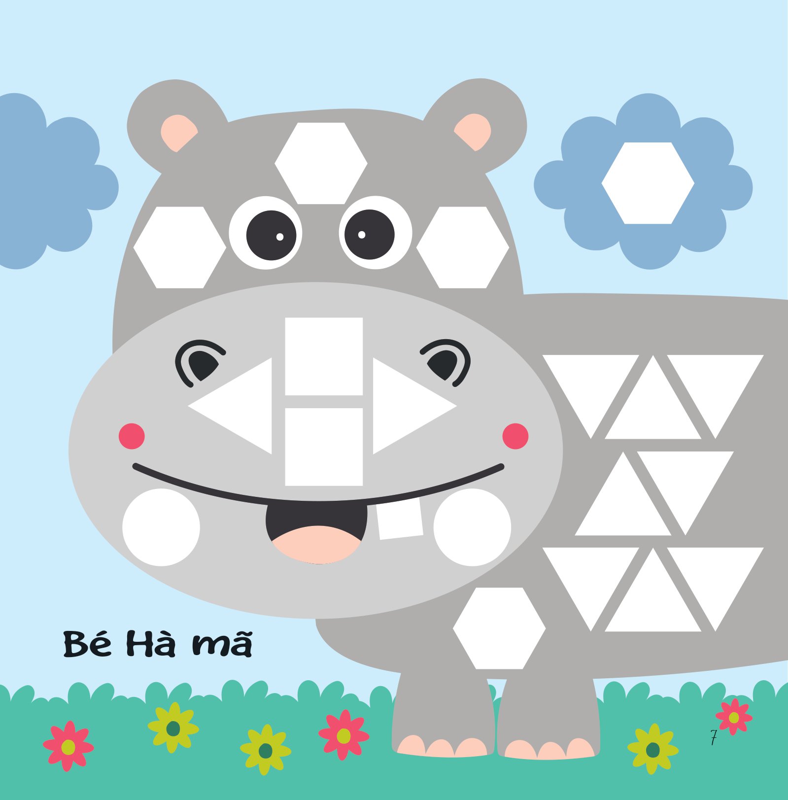 hình dán ngộ nghĩnh - phát triển khả năng quan sát - các em bé động vật