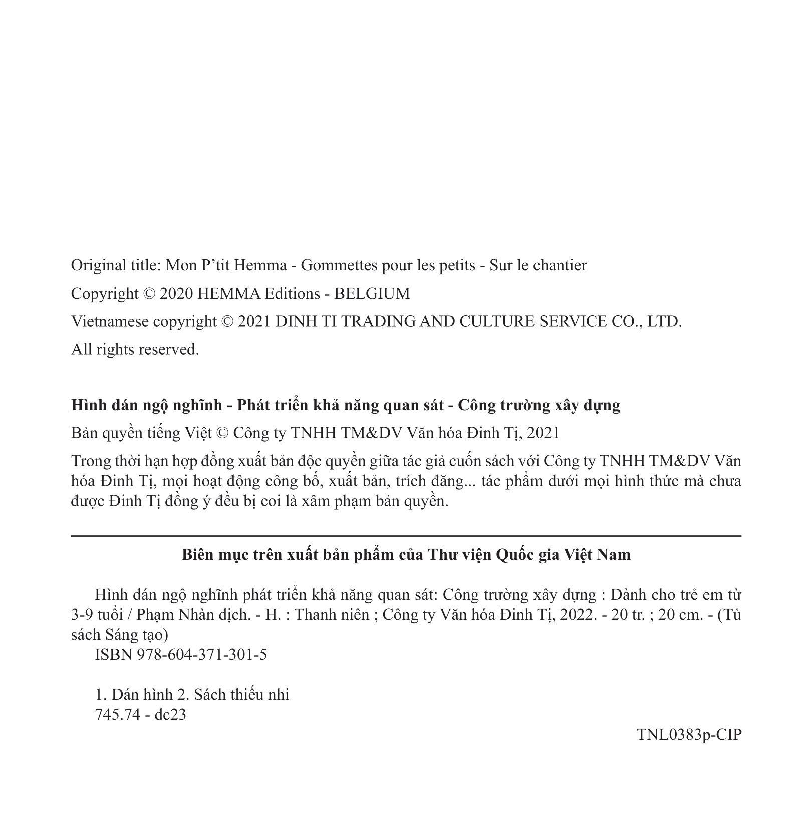 hình dán ngộ nghĩnh - phát triển khả năng quan sát - công trường xây dựng