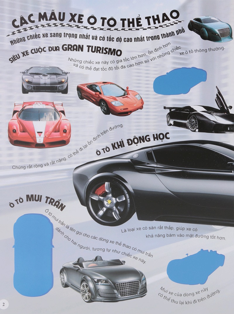 hình dán sống động các loại xe ô tô và mô tô - hơn 36 hình dán cùng với 94 mẫu xe ô tô, mô tô các loại