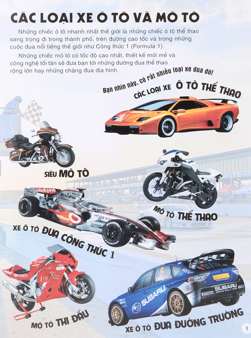 hình dán sống động các loại xe ô tô và mô tô (tái bản 2023)